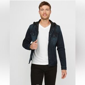 Guess Vertix Hooded Denim Jacket